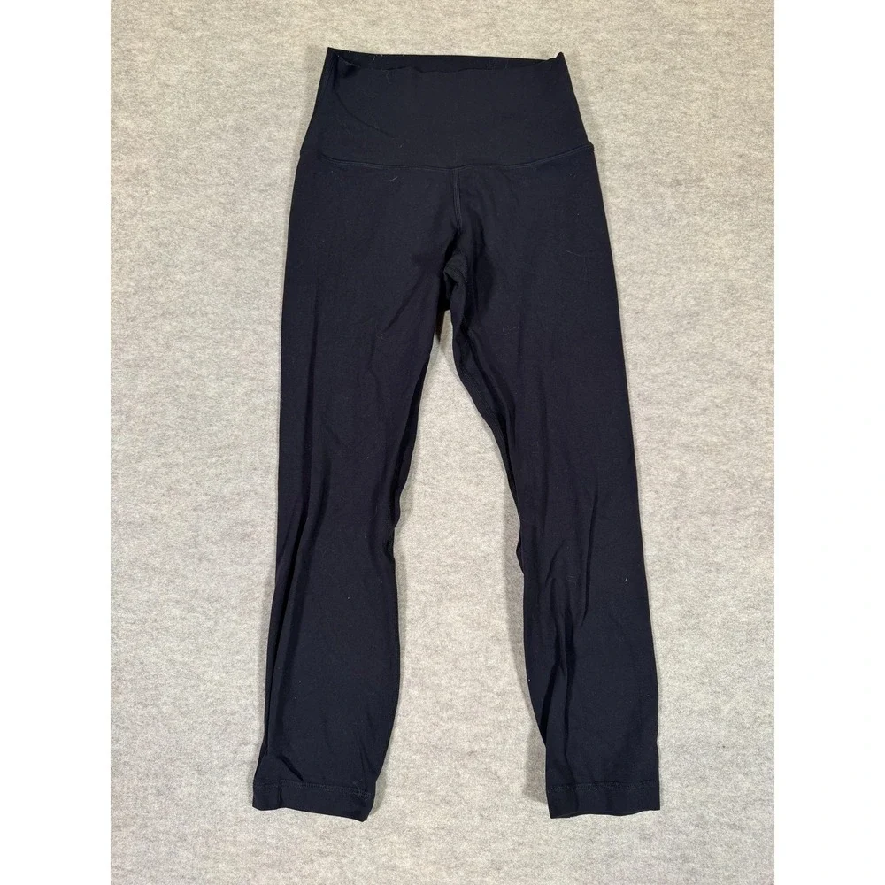 Lululemon Leggings Womens 4 Black High Rise Ankle‎ Yoga Athletic Gym Pants